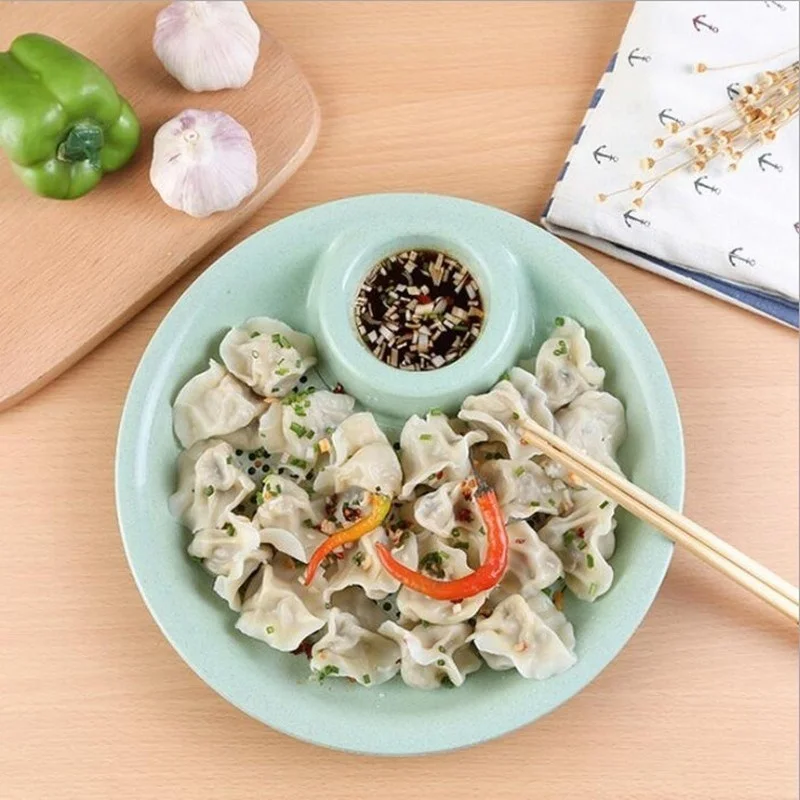 Круглая двухслойная сушилка для пельменей с поддоном блюдец тарелка закусок