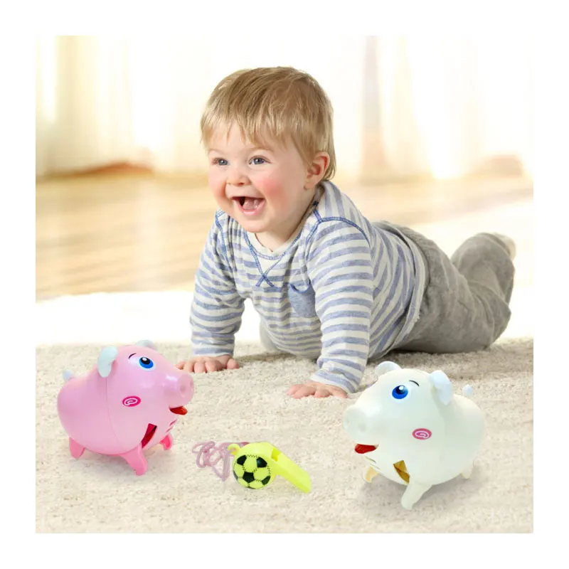 

Cute Running Pink Piggy Education Education for Intelligence Sound Induction Sound Lighting Music Toys Children Birthday Gift