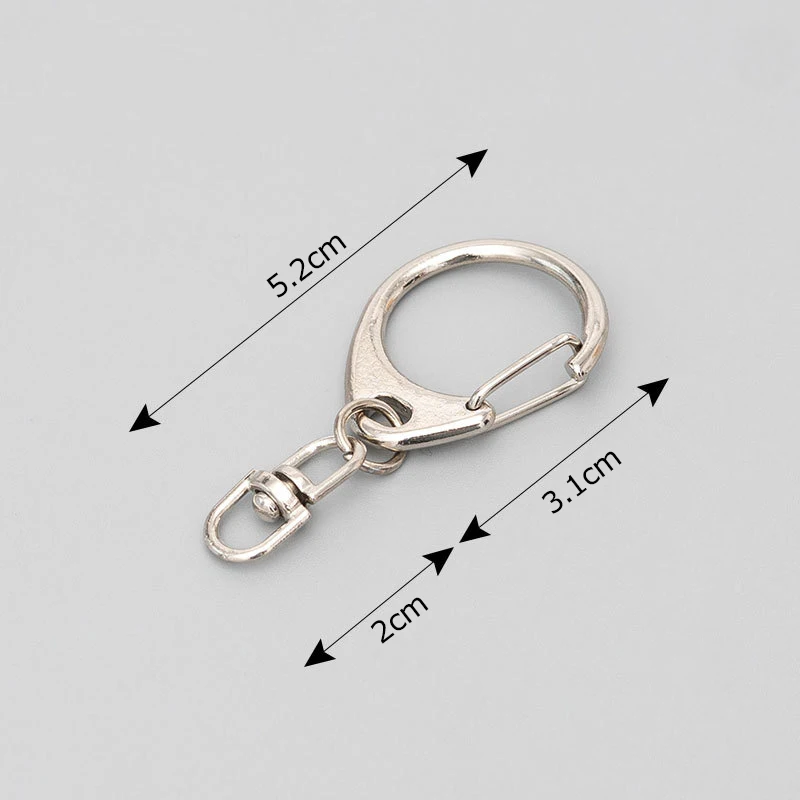 

10-50 Pcs Keyring D buckle + 8 buckle 360 degree turn Buckle Lock Hooks Keychain DIY Ornament Hanging Ring Key Chain Accessories