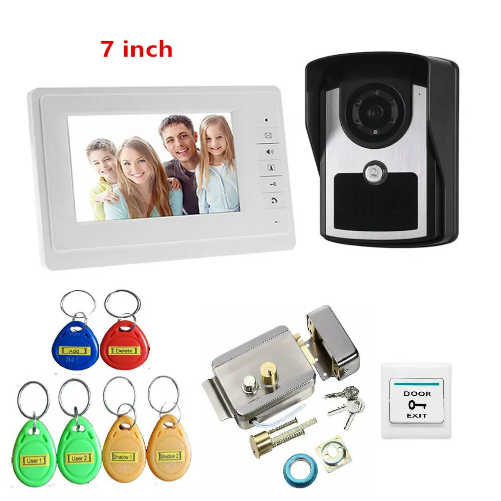 Видеодомофон с сенсорной кнопкой и цветным монитором 9 дюймов дверной звонок