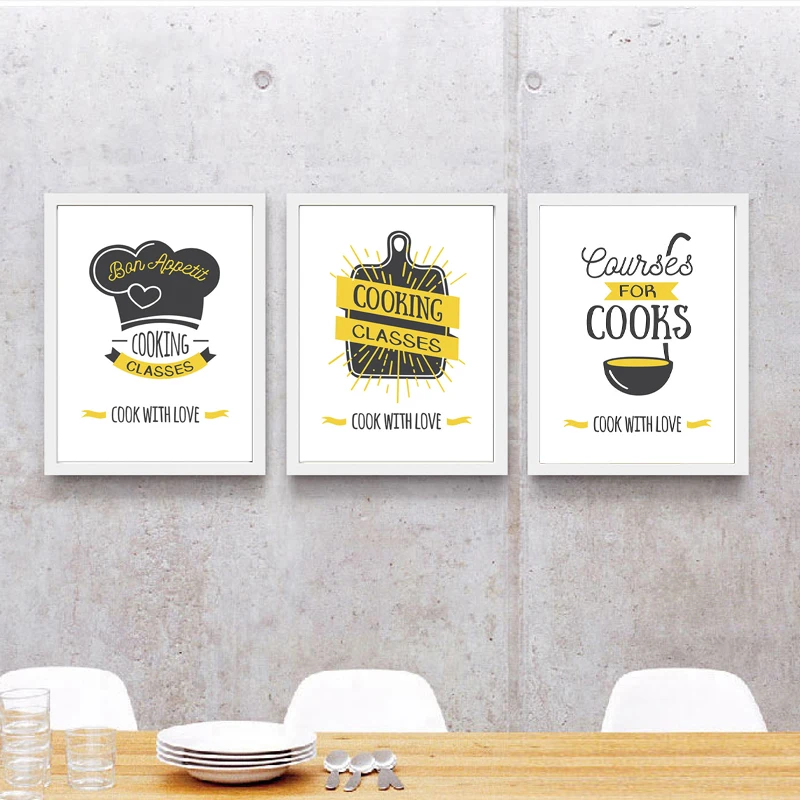 Современная Минималистичная кухонная посуда Картина на холсте настенное