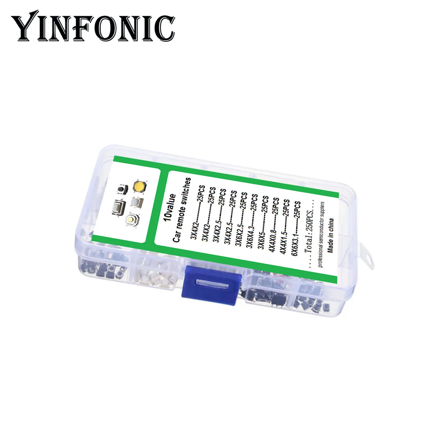 10 значений x25pcs SMD тактовый переключатель микропереключатель 2*4 3*6 4*4 6*6 комплект