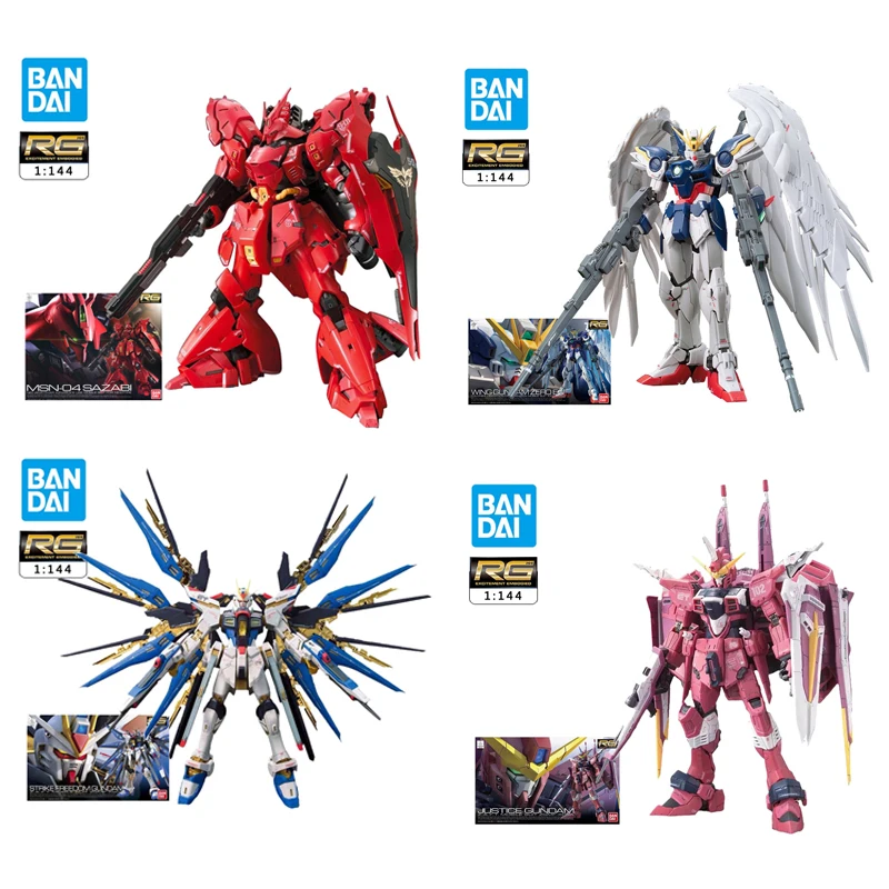 

Bandai Аниме Гундам фигурка RG Zeong справедливость крыло астрая рамка Страйк Единорог свобода экзия справедливость импульс сазаби Сборка игрушк...