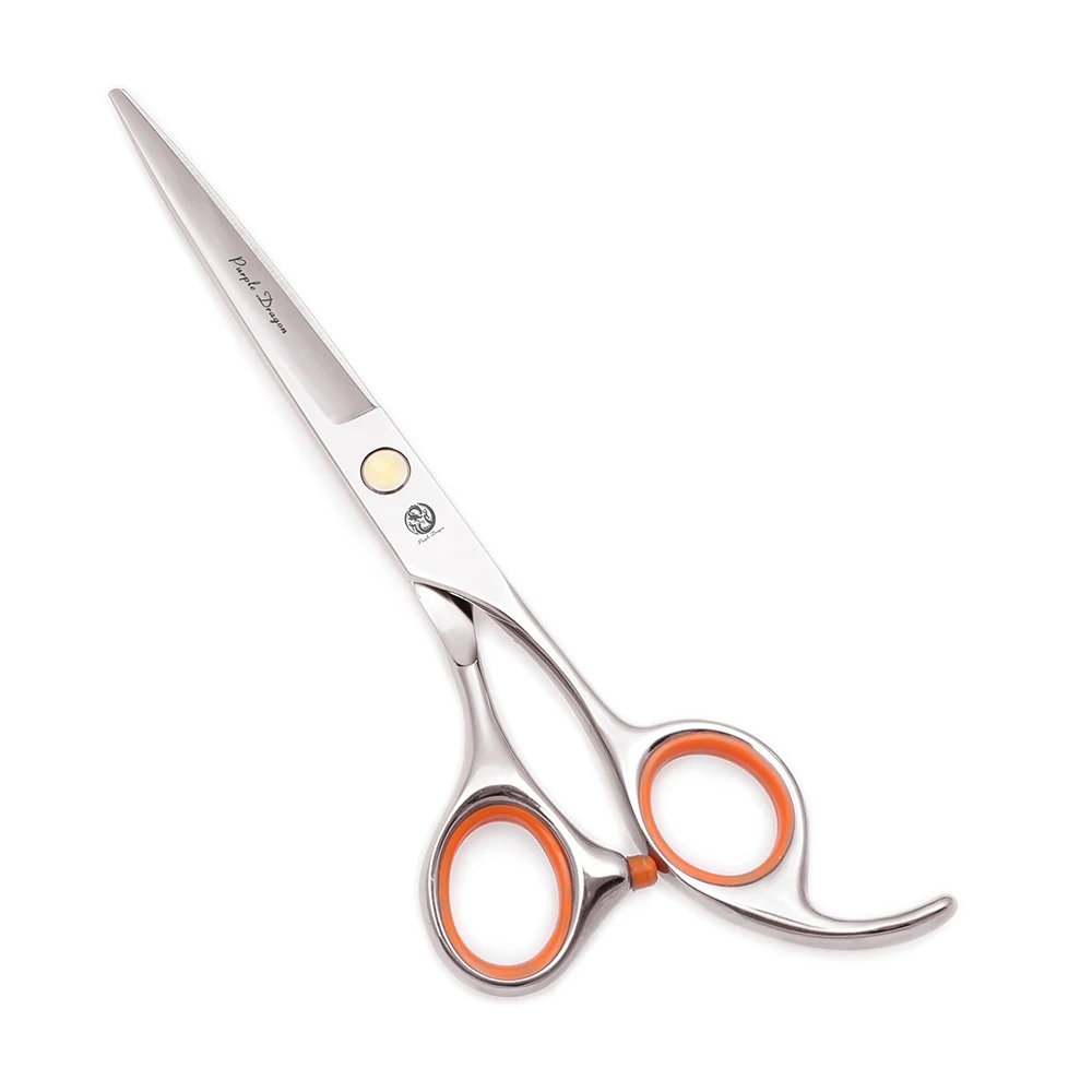 ножницы парикмахерские 5 &quotфиолетовый дракон черный цвет нержавеющая 1008 # для