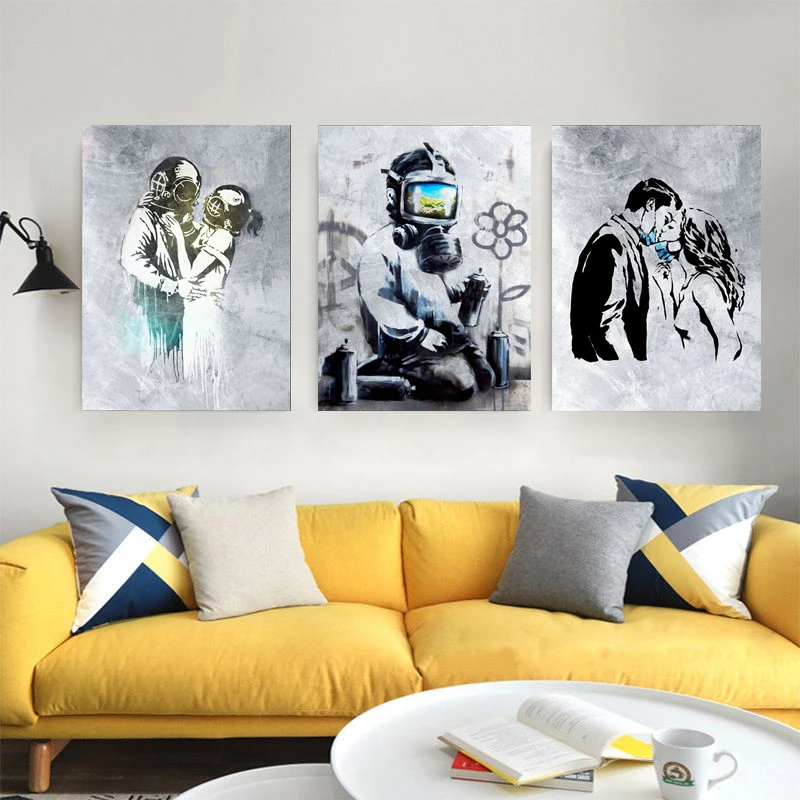 

Banksy Game Changer Nurse Tribute Poster Wall Art Canvas Painting Living Room Pictures Bedroom Office Cuadros Home Decoration