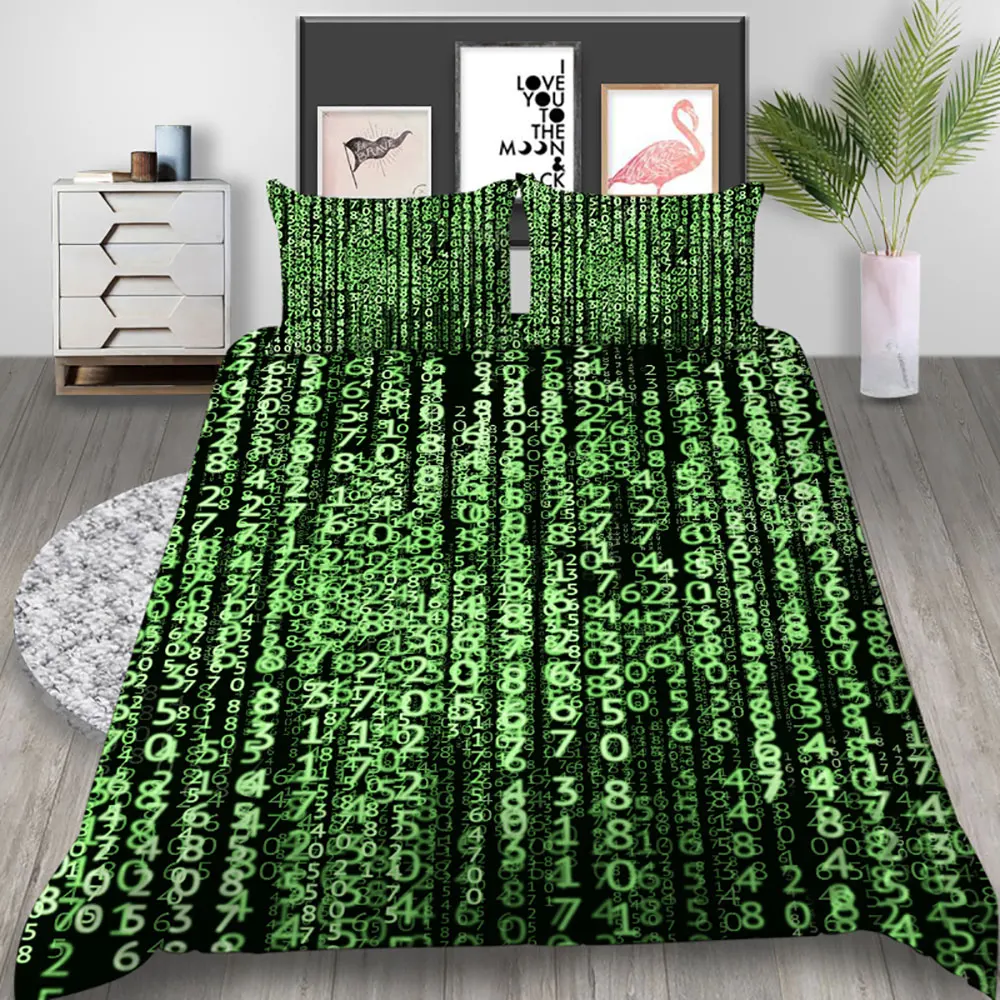 Комплект постельного белья пальцев зеленого цвета, креативный Модный комплект постельного белья с 3D рисунком, с пододеяльником, двуспальны...