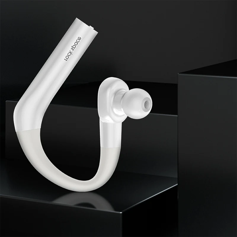 ROCK Bluetooth Earphone for Music Ear-hook Design Wireless Earphones Bluetooth 5.0 Earphone With Mic for iPhone Xiaomi Samsung - Цвет: White