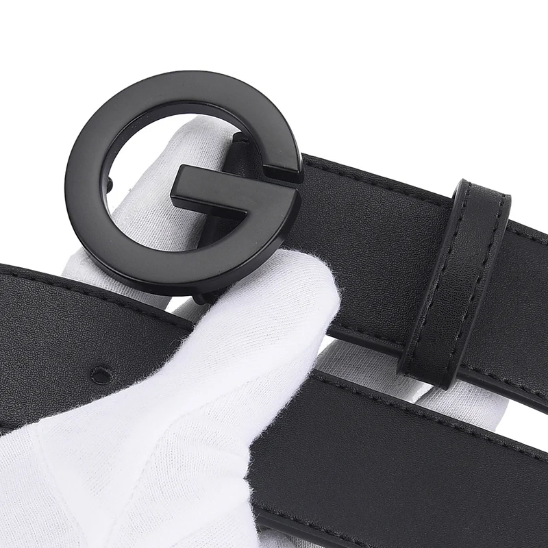 Ремень из натуральной кожи с пряжкой G для мужчин и женщин 100 см | Аксессуары