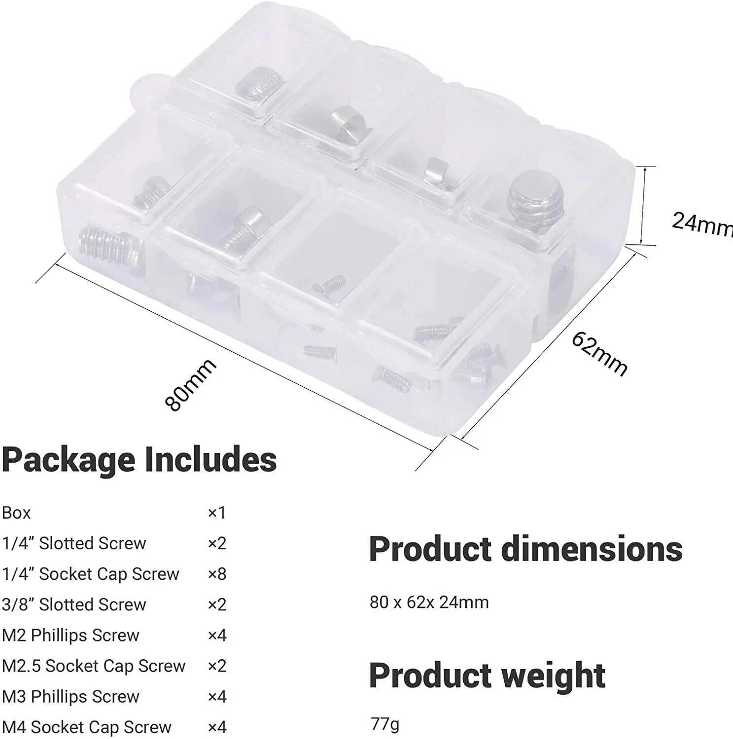 Полный комплект винтов SmallRig 1/4 дюйма 3/8 M2 M2.5 M3 M4 для камеры клетки аксессуары