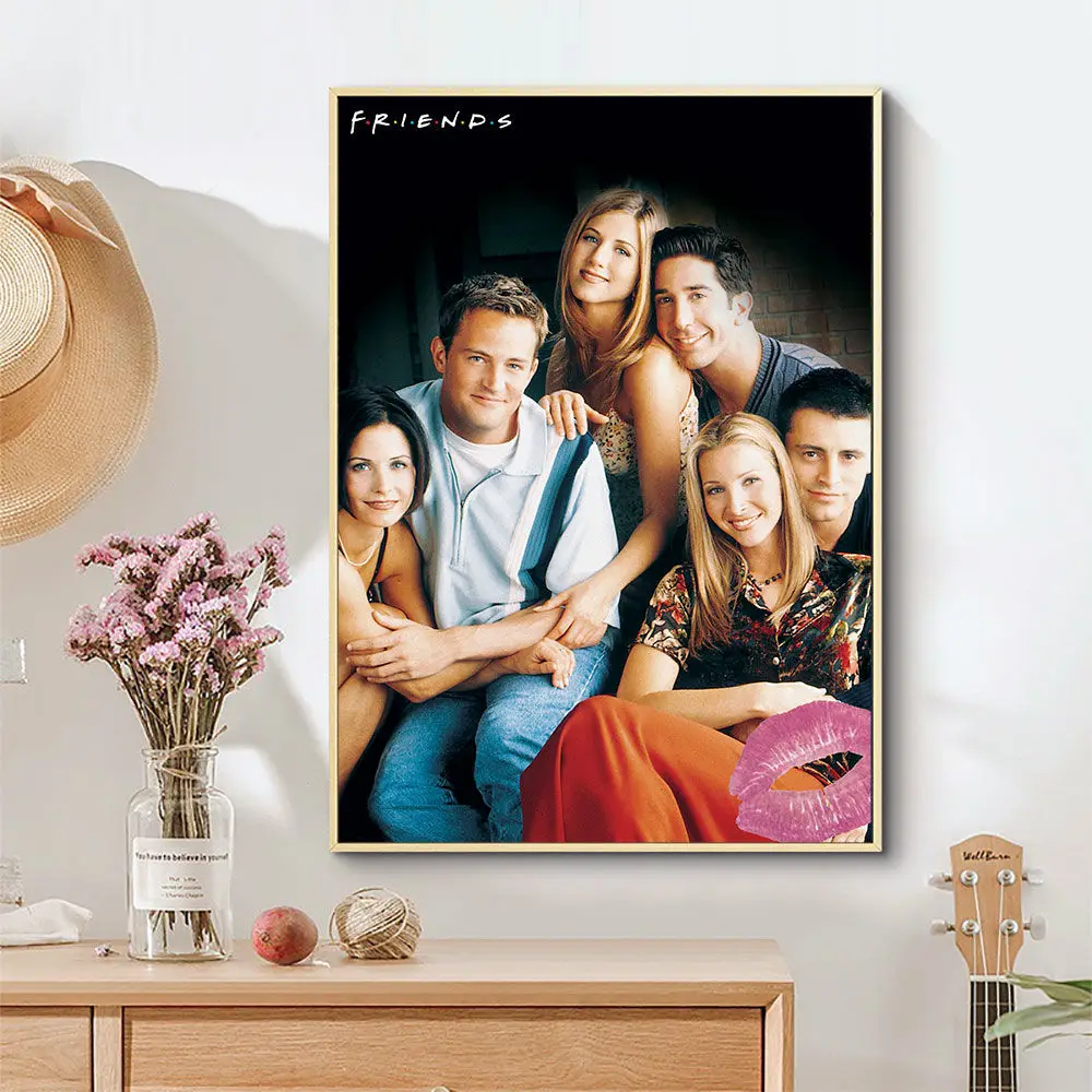 Оригинальная матерчатая постер из шелковой ткани Гостиная Плакаты ТВ Шоу друзья