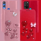 Розовый кожаный чехол для Huawei Honor 9A 8A 9C 7X 9S 8X 8C 9X 10X Lite Case Y8P Y5P Y6P Y7P Y9S Y6S Y8S Y7A P Smart S Z 2021, чехол