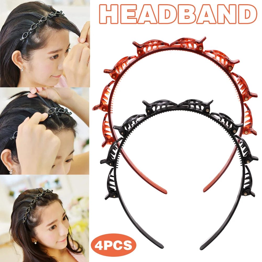 4 шт. двойная челка Шпилька для прически аксессуары парикмахерской простой в