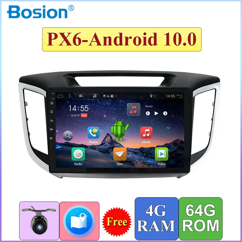 Автомагнитола 1 din Android автомобильный dvd проигрыватель для Hyundai Creta/IX25 2014 2017