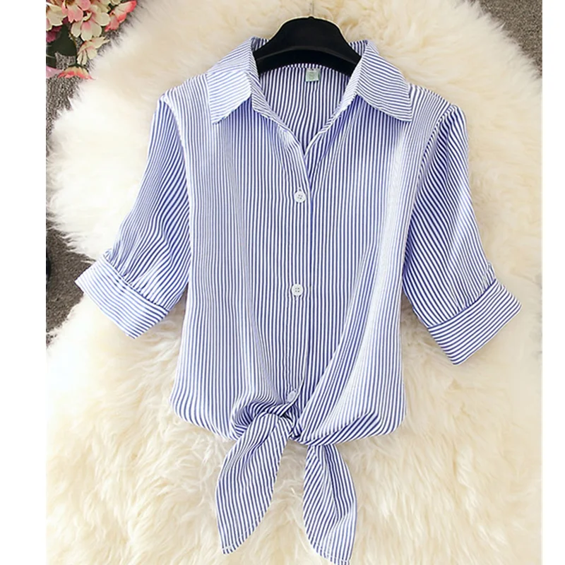 Женская однобортная рубашка с отложным воротником модная белая блузка в