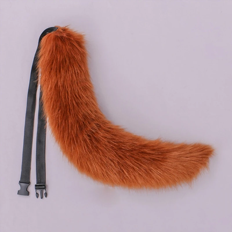 70 см Новинка искусственный мех животные сгибаемый хвост однотонный лисий для