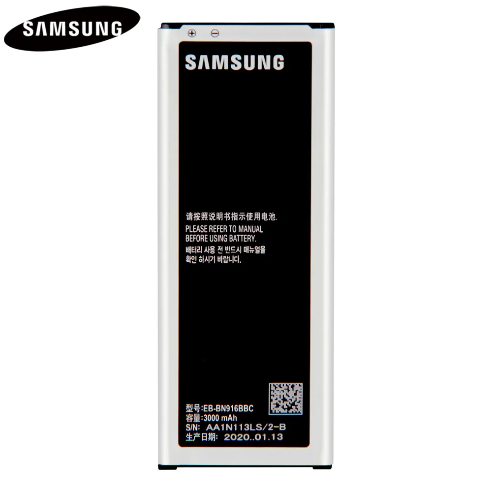 Оригинальный аккумулятор EB BN916BBC BN916BBE для Samsung GALAXY NOTE4 N9100 N9108V N9106W Note 4 оригинальные