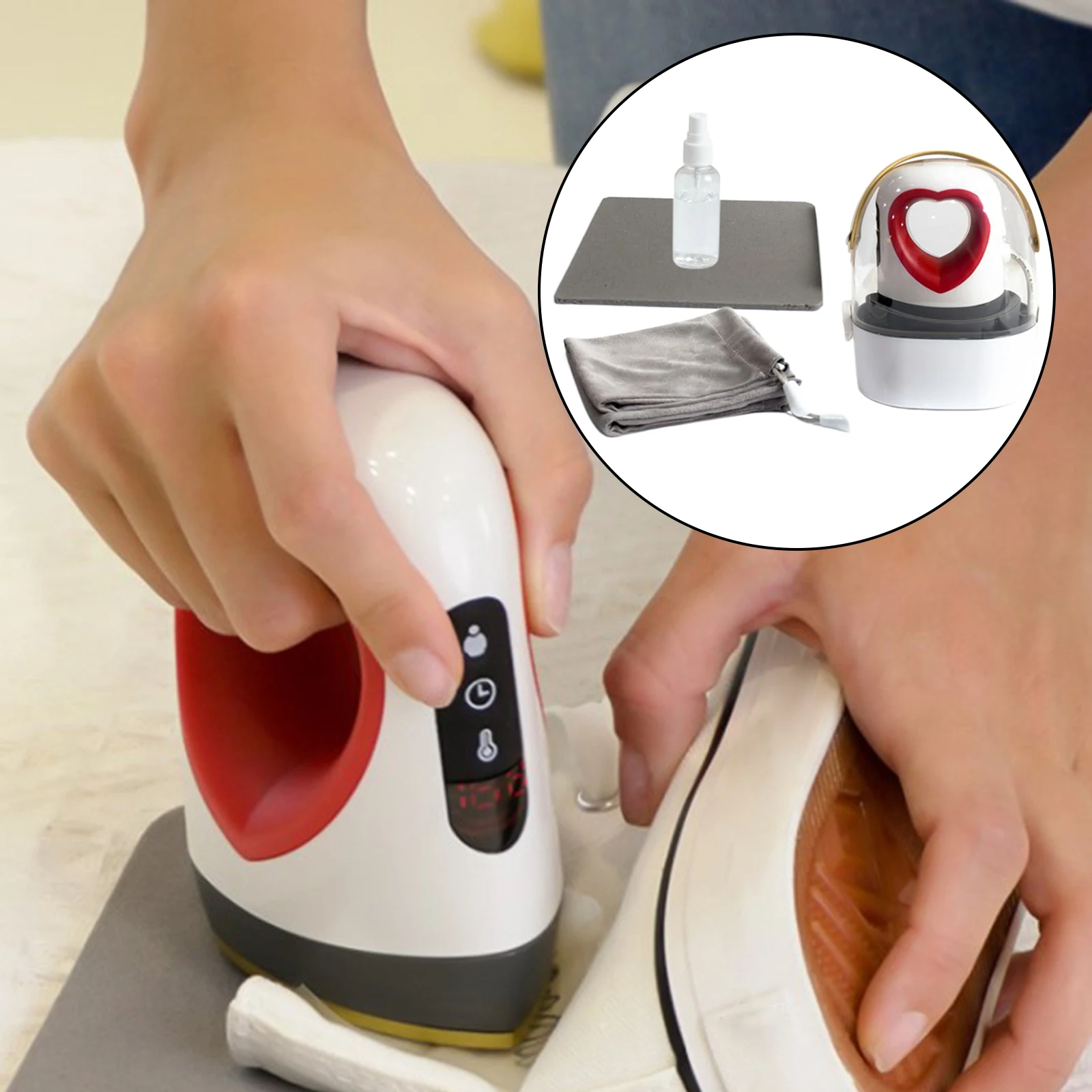 

Mini Heat Press Machine for T Shirts Shoes Hats Bags Masks Small HTV Vinyl Projects, Portable Mini Heat Press with LCD Dispaly