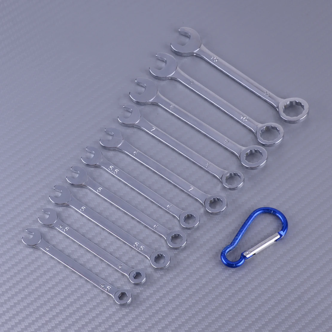 

LETAOSK 10 шт. профессиональная мини Комбинация маленький инженерный гаечный ключ Набор 4-11 микрометр Hardwares с крюком