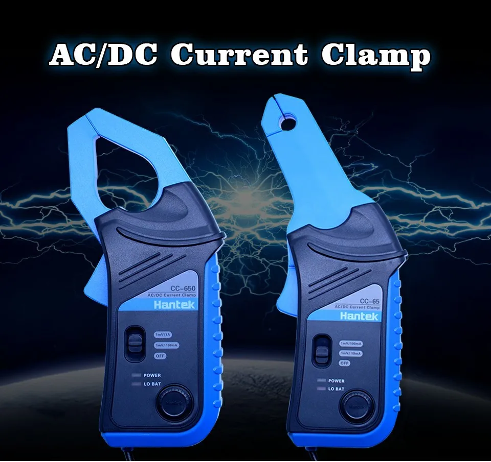 Hantek AC/DC ток зажим тока CC-65 Датчик тока с BNC/разъем типа "банан" 20 кГц полоса пропускания 1МВ/10мА 20 мА~ 65А