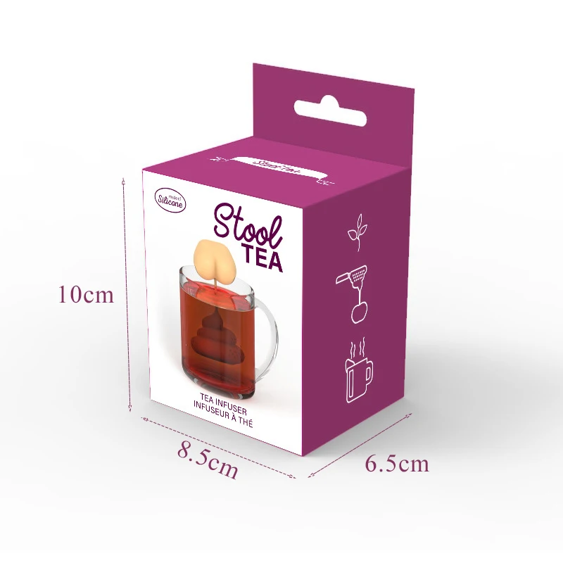 

Reusable Silicone Tea Infuser Creative Poop Shaped Funny Herbal Tea Bag Reusable Coffee Filter Diffuser Strainer Tea Accessories