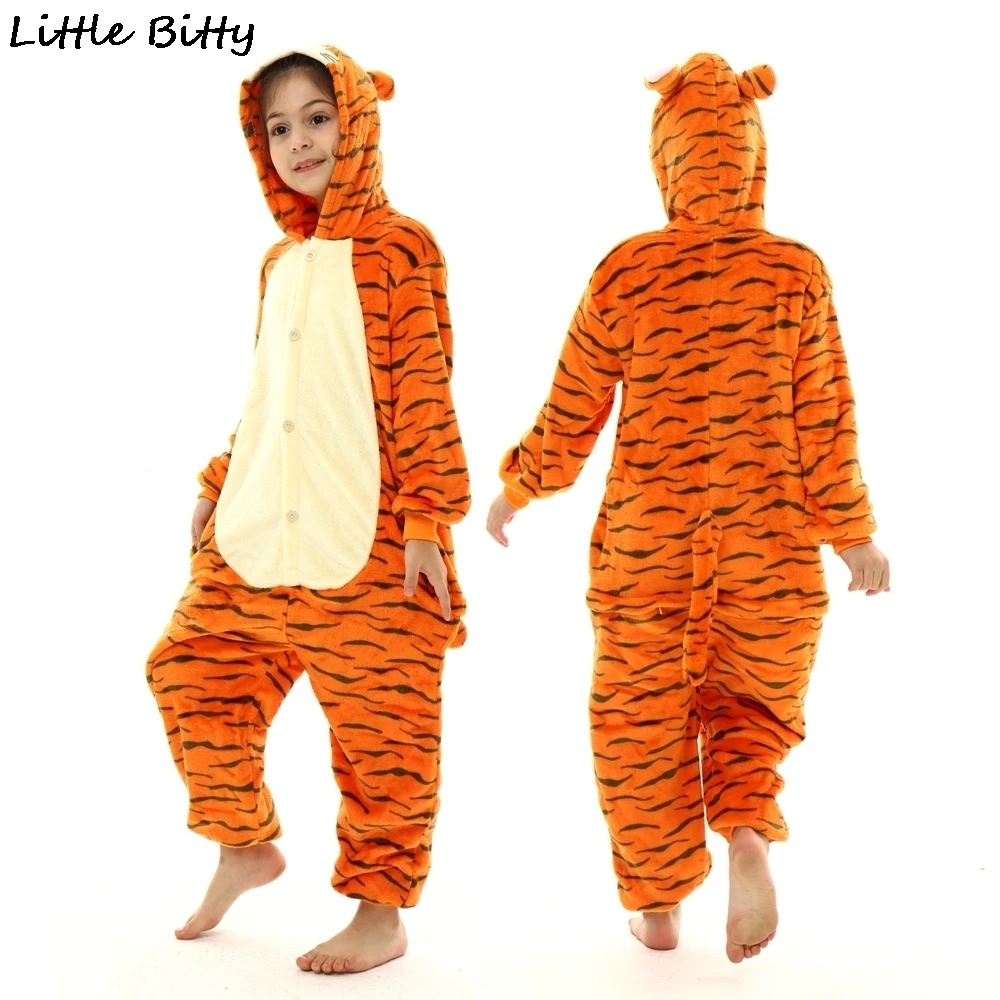 Детская Пижама-кигуруми в виде животных панда тигр динозавр |