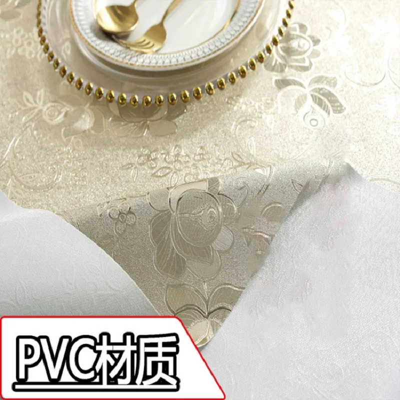PVC Tablecloth Waterproof Anti-scalding Oil-proof Table Mat Wash-free Nordic Tablecloth Coffee Table Mat Printed Tablecloth
