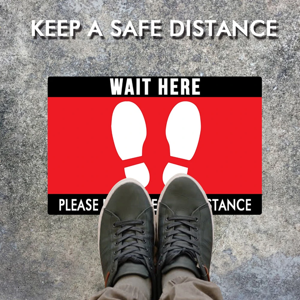 

Нескользящая наклейка на расстояние в общественных местах, практичная безопасная напольная предупредительная наклейка для людей, аксессу...