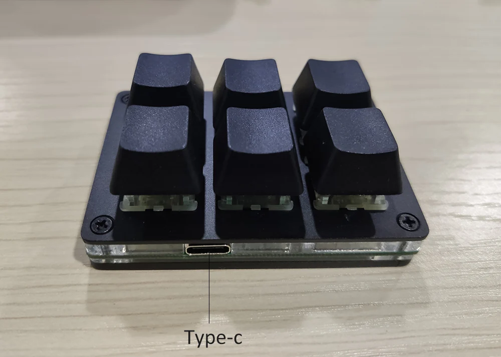 USB 6 клавиш Мини Портативная механическая клавиатура с горячей вилкой Вишневый Mx