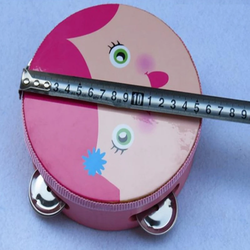 Новый мультфильм бубен ручной Фристайл Колокольчик музыкальный ударный