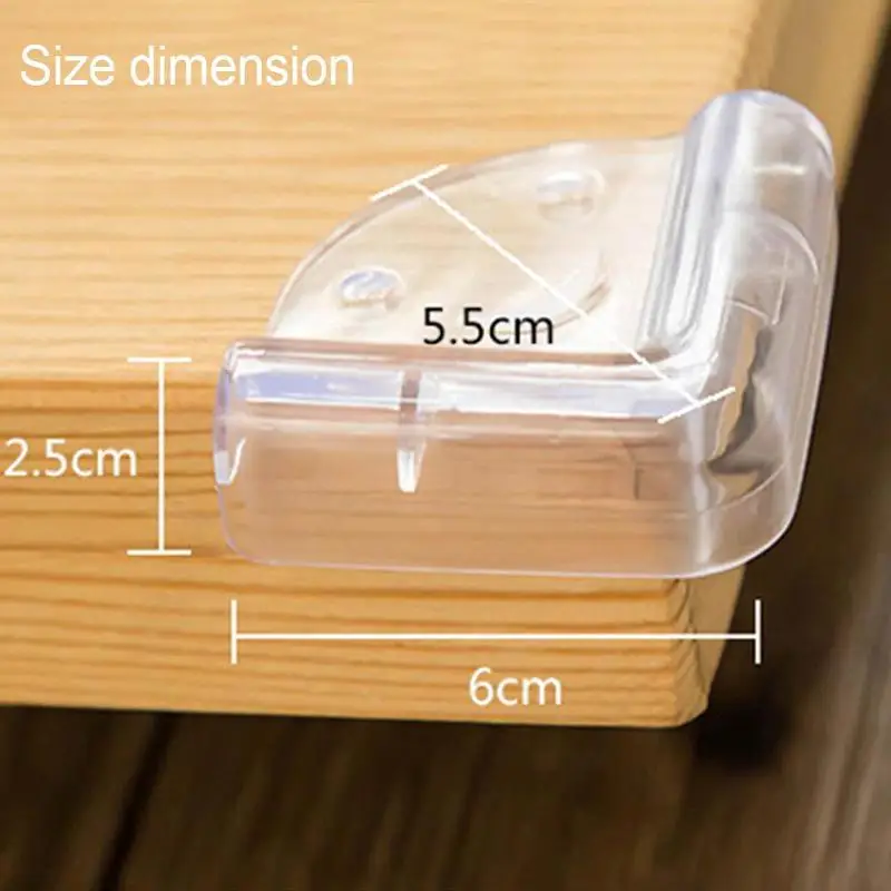 

4pcsTransparent anti-collision corner baby safety anti-collision silicone corner anti-collision corner children table B2Q2