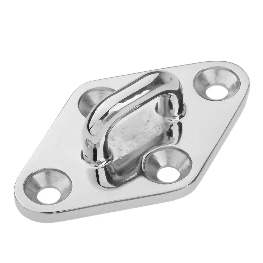 

Stainless Steel Diamond Shaped Pad Eye Plate Boat Deck Hinge Hardware 80mm