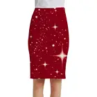 Женская рождественская юбка KYKU, красная элегантная вечерняя юбка с цветочным принтом и 3d принтом, лето