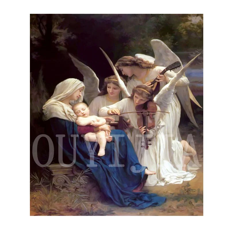 

Алмазная живопись OUYIJIA5d «сделай сам», набор инструментов для вышивки крестиком, с Мадонной, воспроизведением музыки, с квадратными и круглы...