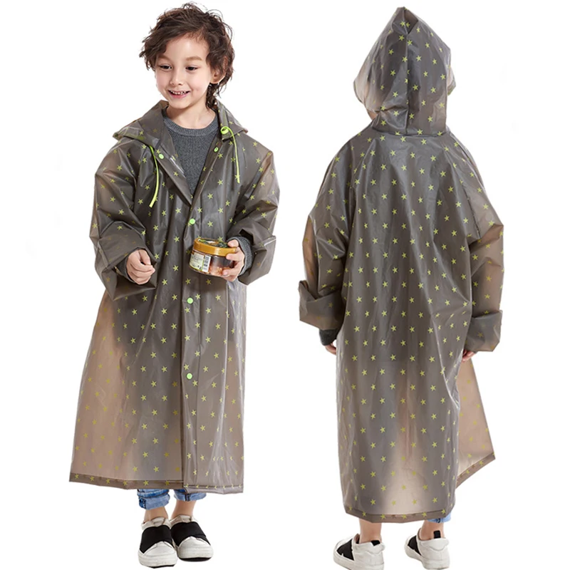 Детский непромокаемый плащ Yuding пончо с капюшоном из ЭВА для маленьких мальчиков