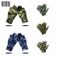 camouflage series spring mittens for men working garden knitted gloves touch screen mobile phone outdoor sports cycling gloves