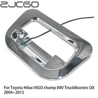 zjcgo hd ccd car rear view reverse back up parking trunk handle camera for toyota hilux vigo champ imv truckmasters ox 20042015