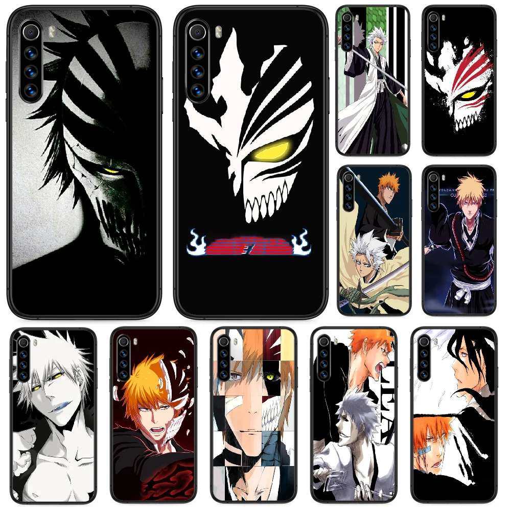 Чехол для телефона Bleach anime Xiaomi Redmi Note 4A 4X 5 6 6A 7 7A 8 8A 4 5A 8T Plus Pro черный чехол с рисунком