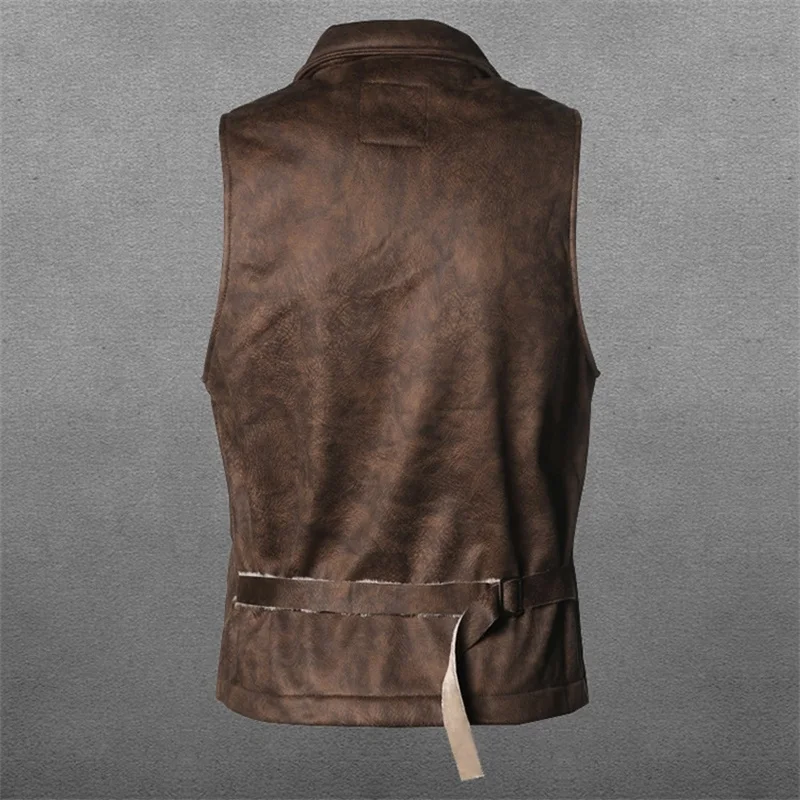 

New men's fashionable suede single breasted Vest Jacket in autumn and winter of 20