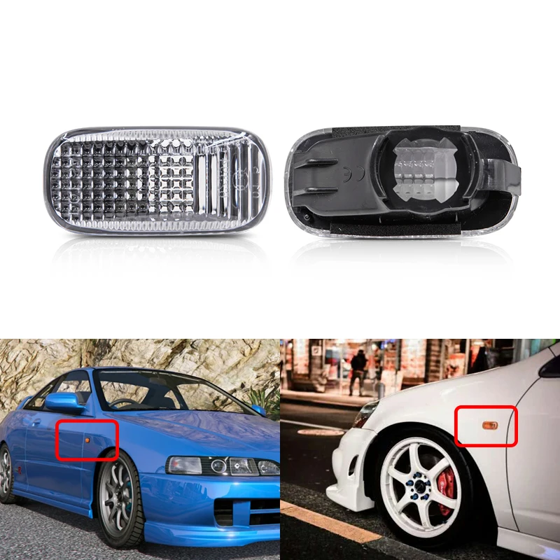 

Подходит для моделей Honda Integra DC5 Тип R 2002-2006 Передние боковые габаритные огни OEM прозрачные/дымчатые линзы