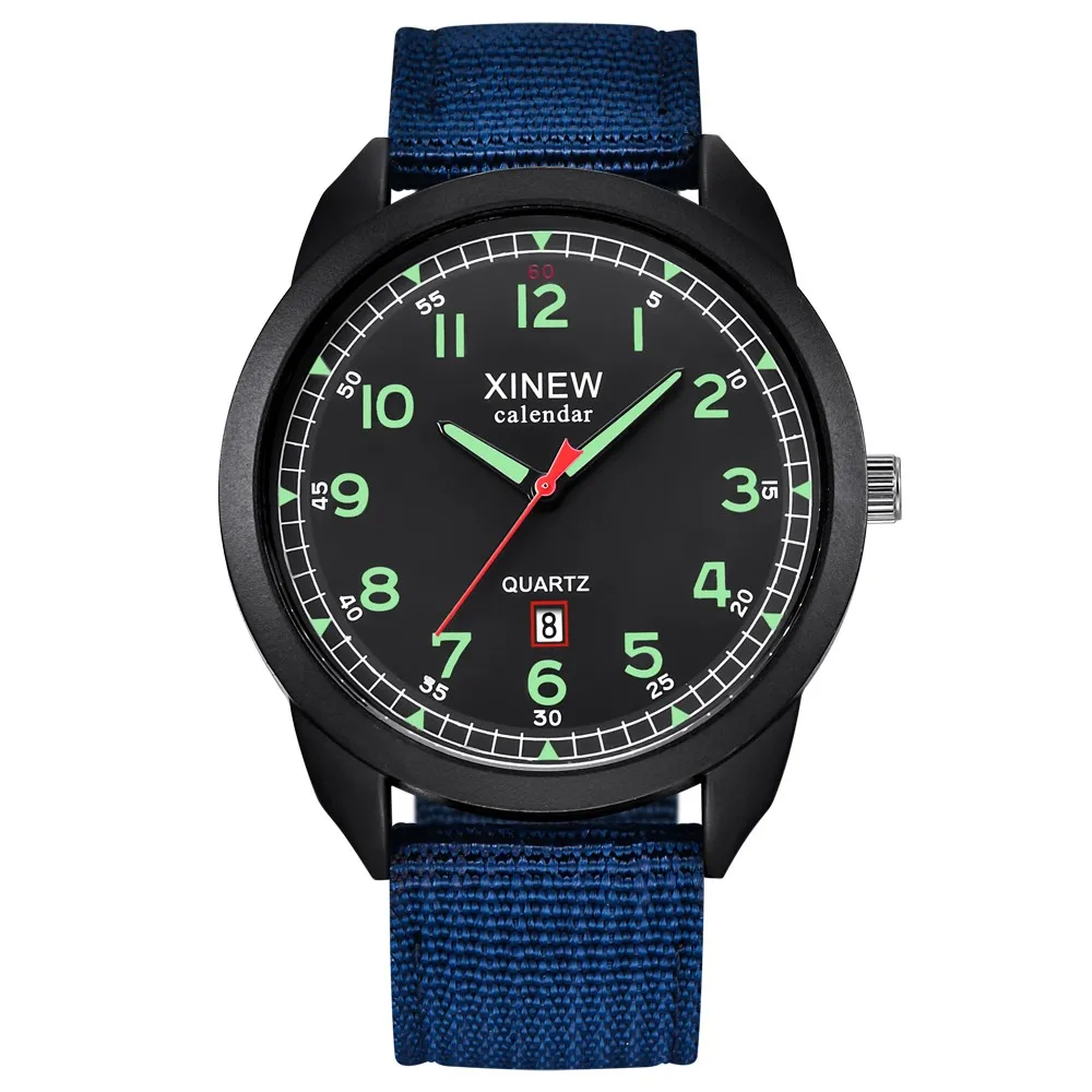 

Xinew Watch Men Nylon Zegarek Meski Waterproof Date Sport Minimalist Quartz Watch Analog Quartz Wrist Watches Gifts Reloj Hombre