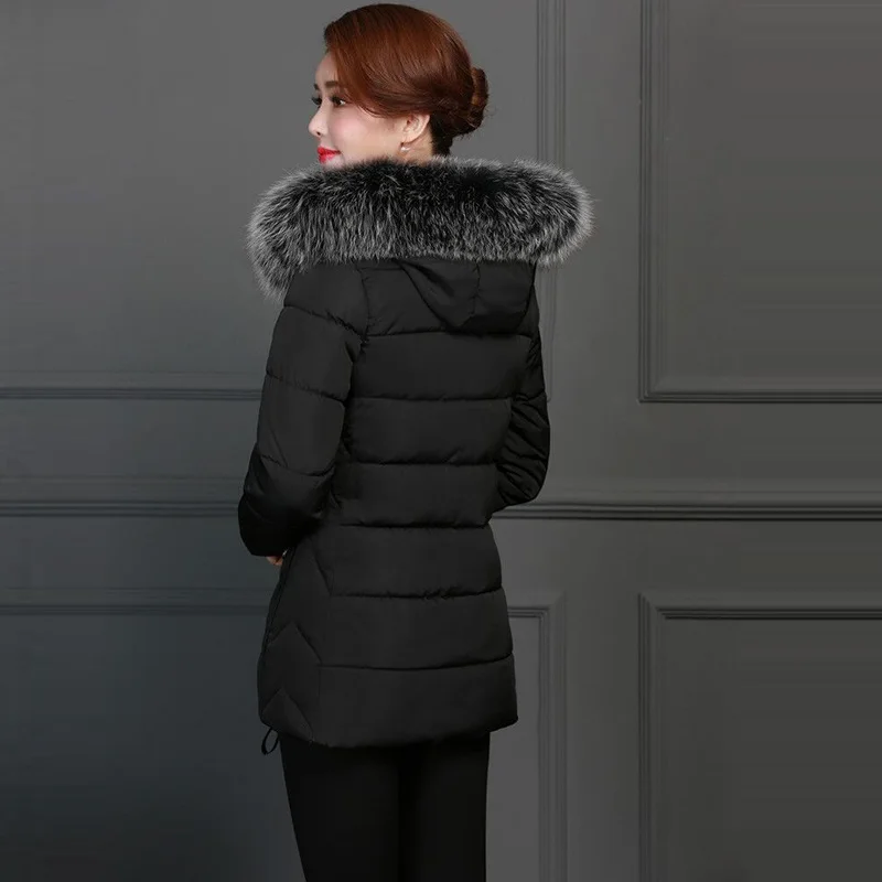 Женская куртка-пуховик с капюшоном зимняя куртка со съемным теплая парка большие
