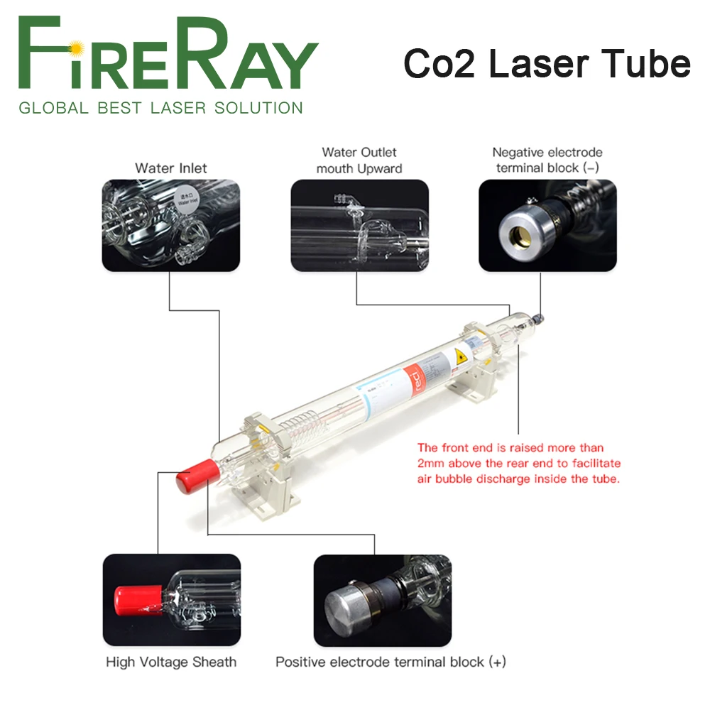 FireRay Reci W4 T4 100W Co2 лазерная трубка диаметром 80 мм 65 длина 1400 для лазерного