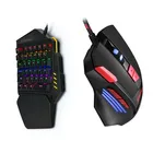 Механическая клавиатура с подсветкой usb Проводная игровая клавиатура с мышью 6400 точекдюйм Combos One Handedly для WOWLOLWOTCF мобильных игр
