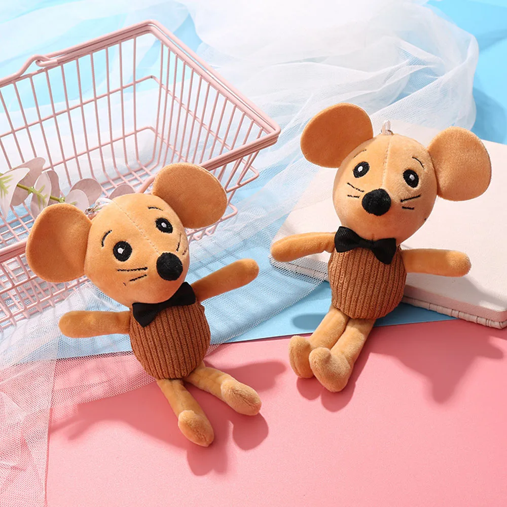 Сумка и Автомобильная подвеска брелок Вертикальная полосатая коричневая мышка