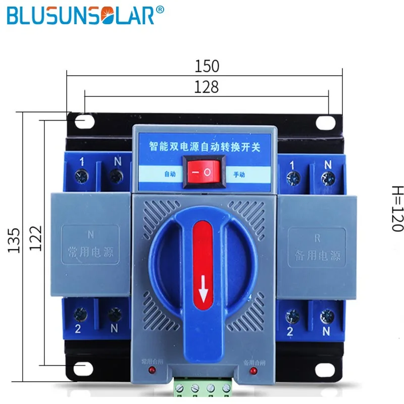 1 pec 2P 10A/16A/ 25A 32A 40A 50A 63A 230V микро выключатель цепи двойной питания автоматический