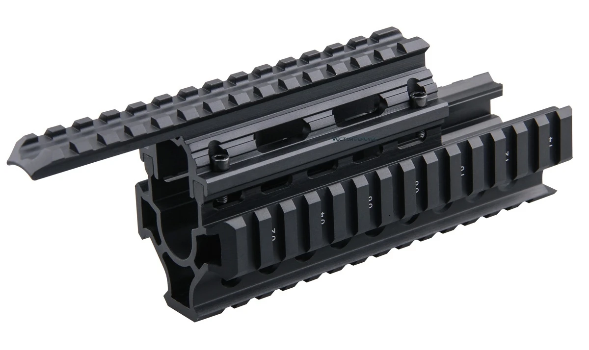 Векторная оптика 2-piece Handguard Quad Rail system Mount fit AK 47& 74 Free Rail Cover Guards