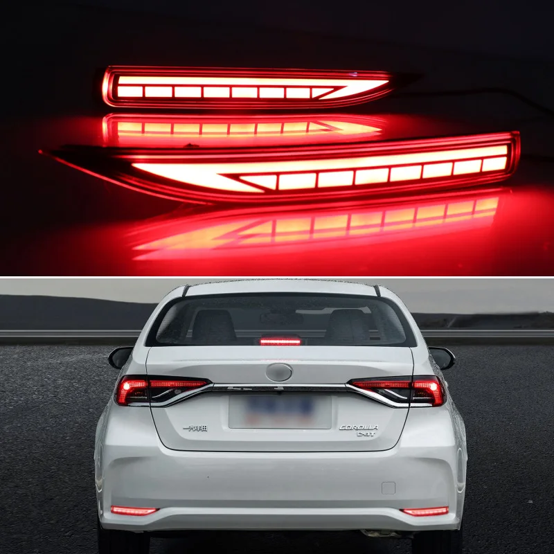 Светодиодный задний бампер светильник s для Toyota Corolla 2019 2020 Дневной + тормоз