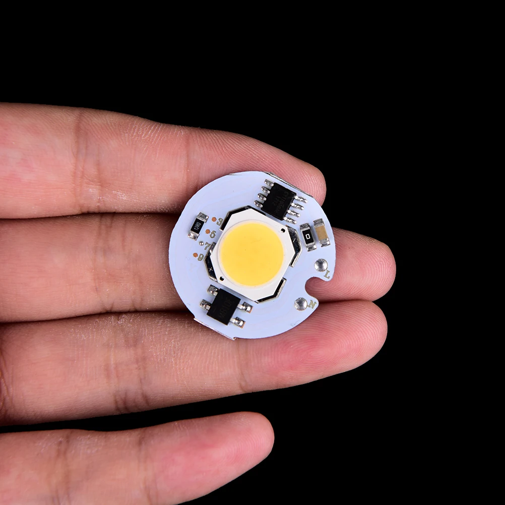 1 шт. Высокое качество LED COB чип светильник 7 Вт 5 3 220 В вход умный IC холодный белый
