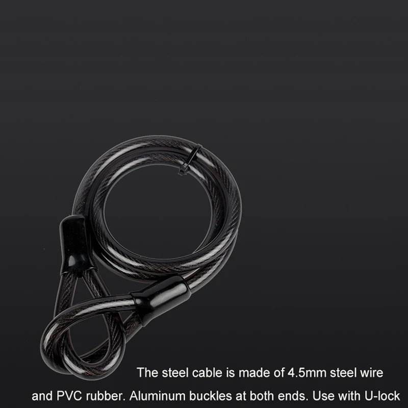 Велосипедный Замок U стальной кабель велосипедный замок цепь управления кабелем