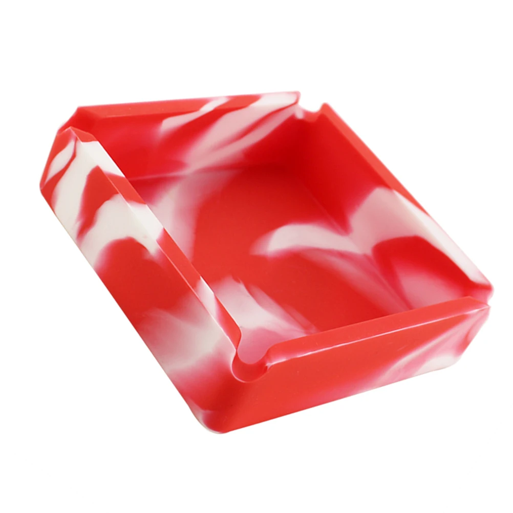 Квадратная силиконовая пепельница мягкая небьющаяся термостойкая для сигар